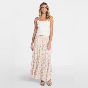 No Boundaries Floral Maxi Skirt Sz M New